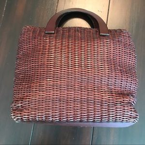 Fossil Woven Leather Handbag